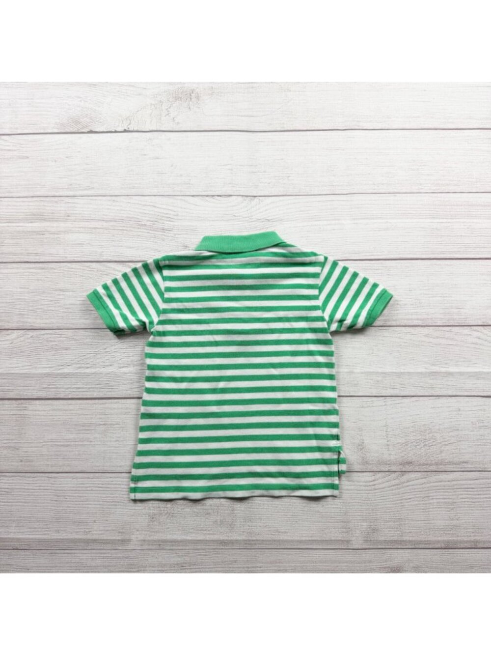 Polo By Ralph Lauren Boys Green White Striped Cotton Polo Shirt 2T - Picture 3 of 3